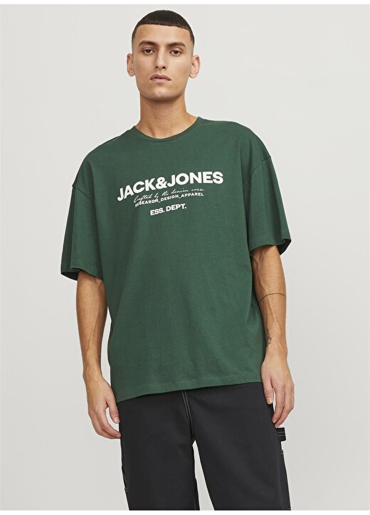 Jack & Jones Bisiklet Yaka Yeşil Erkek T-Shirt JJGALE TEE SS O-NECK LN 1