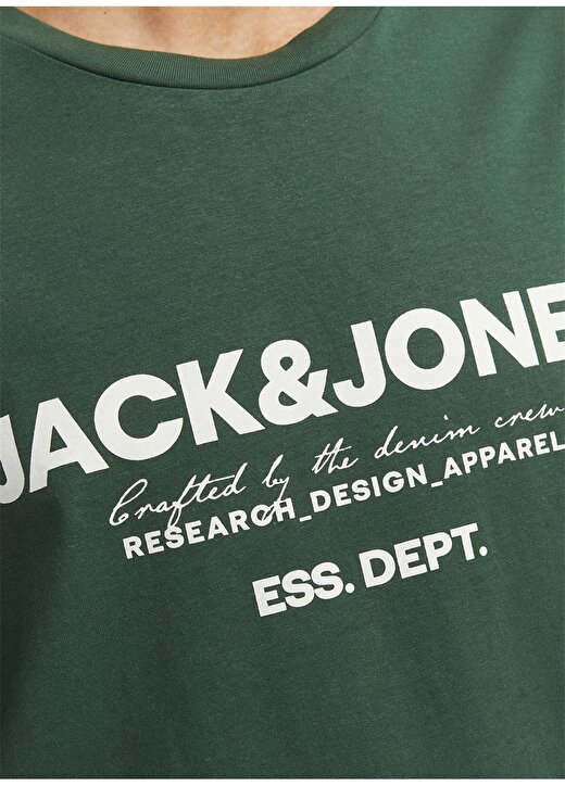Jack & Jones Bisiklet Yaka Yeşil Erkek T-Shirt JJGALE TEE SS O-NECK LN 3