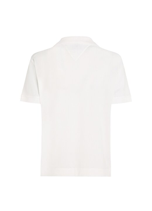 Tommy Hilfiger Beyaz Kadın Polo T-Shirt RLX OPEN PLACKET LYOCELL POLO SS 2
