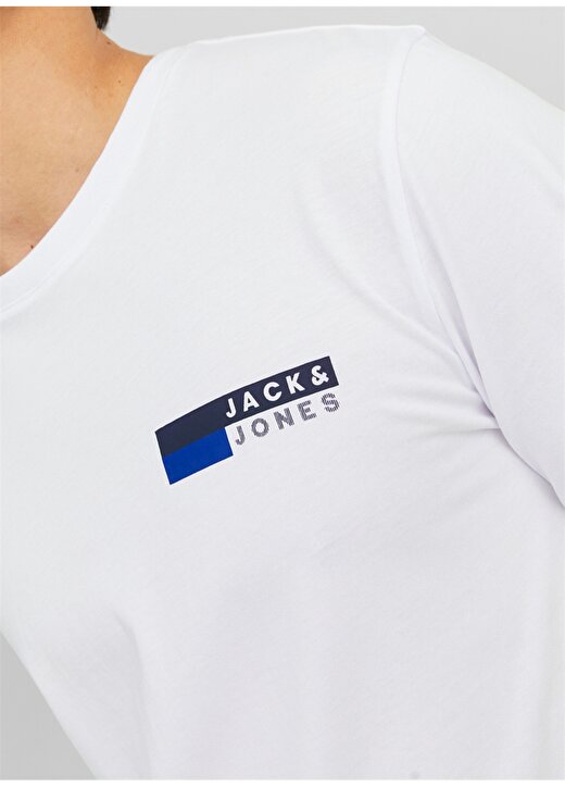 Jack & Jones Yuvarlak Yaka Beyaz Erkek T-Shirt JJECORP LOGO TEE PLAY SS O-NECK NOO 3