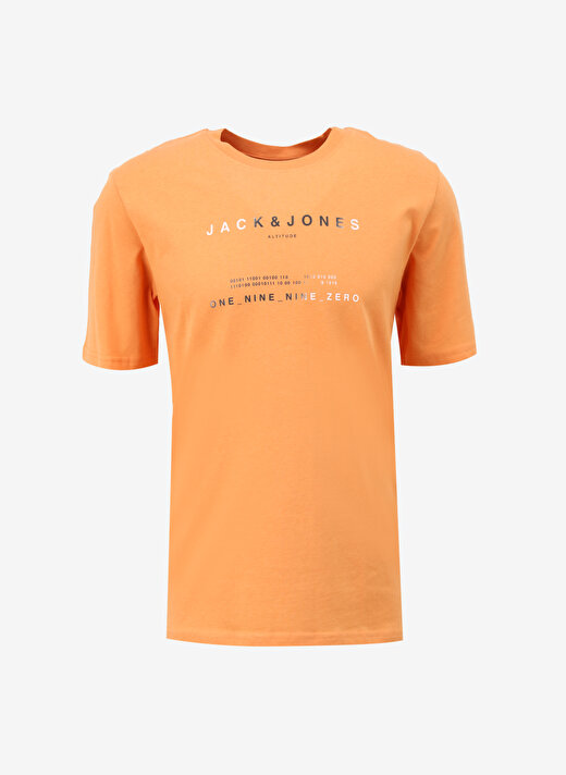 Jack & Jones Yuvarlak Yaka Turuncu Erkek T-Shirt JCORIOT TEE SS CREW NECK FST 1