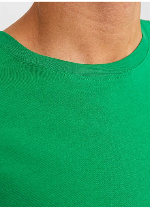Jack & Jones Yuvarlak Yaka Yeşil Erkek T-Shirt JJEORGANIC BASIC TEE SS O-NECK NOOS 4