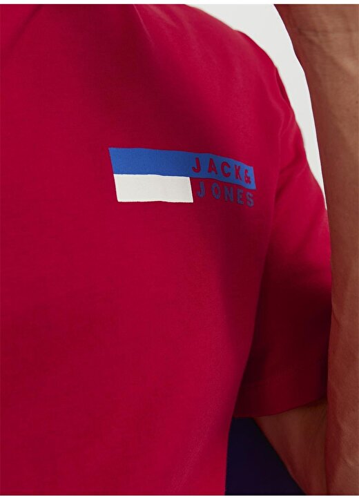 Jack & Jones Yuvarlak Yaka Kırmızı Erkek T-Shirt JJECORP LOGO TEE PLAY SS O-NECK NOO 3