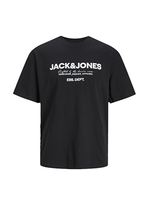 Jack & Jones Bisiklet Yaka Siyah Erkek T-Shirt JJGALE TEE SS O-NECK LN 4