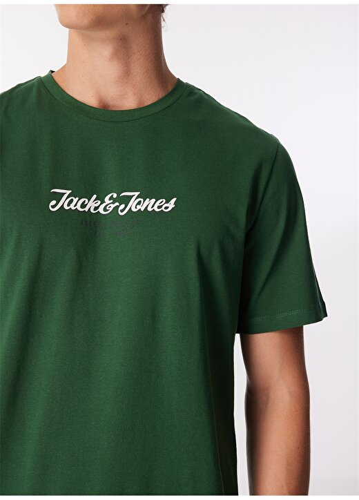 Jack & Jones Bisiklet Yaka Yeşil Erkek T-Shirt JJHENRY TEE SS CREW NECK 4