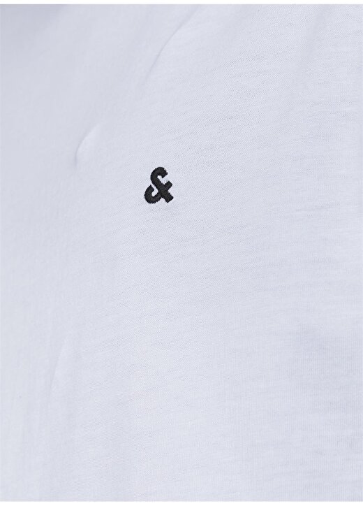 Jack & Jones Bisiklet Yaka Beyaz Erkek T-Shirt JJEPAULOS TEE SS CREW NECK NOOS 3