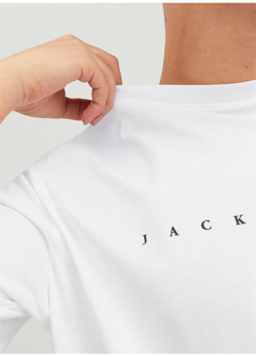 Jack & Jones Yuvarlak Yaka Beyaz Erkek T-Shirt JJESTAR JJ TEE SS NOOS 3