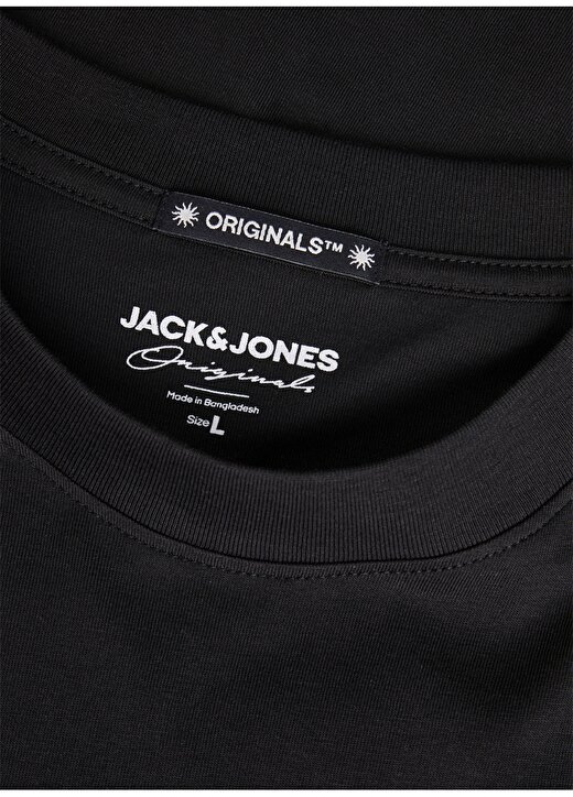 Jack & Jones Bisiklet Yaka Siyah Erkek T-Shirt JORARUBA LANDSCAPE TEE SS CREW NECK 3