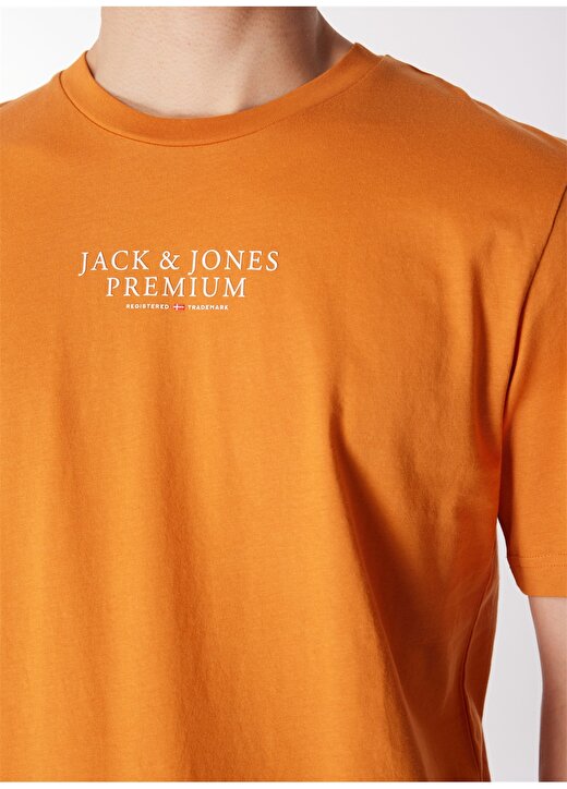 Jack & Jones Yuvarlak Yaka Turuncu Erkek T-Shirt JPRBLUARCHIE SS TEE CREW NECK NOOS 4