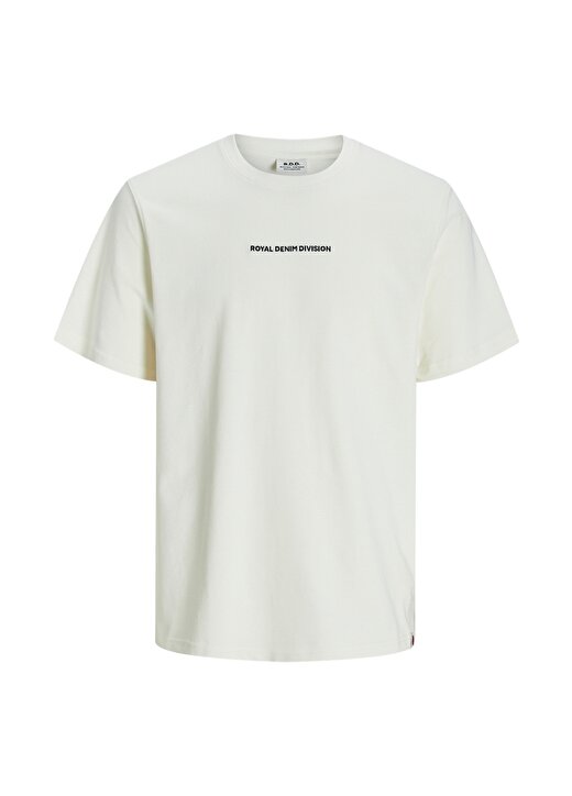 Jack & Jones Yuvarlak Yaka Kırık Beyaz Erkek T-Shirt RDDODIS TEE S/S CREW NECK SN 2