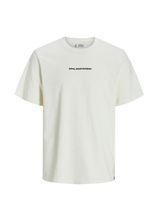 Jack & Jones Yuvarlak Yaka Kırık Beyaz Erkek T-Shirt RDDODIS TEE S/S CREW NECK SN 3