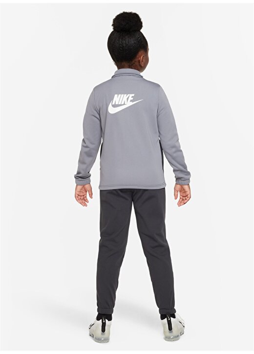 Nike Düz Siyah - Gri Erkek Çocuk Eşofman Takımı FD3067-084-K NSW TRACKSUIT POLY FZ 4