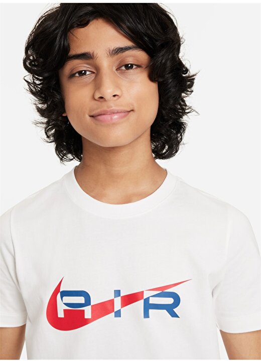 Nike Baskılı Beyaz Erkek T-Shirt FV2343-100-B NSW N AIR TEE 2