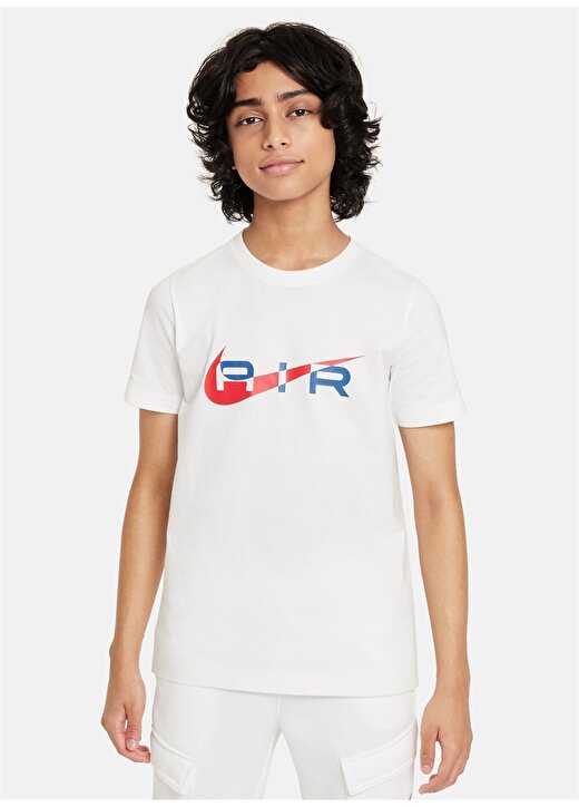 Nike Baskılı Beyaz Erkek T-Shirt FV2343-100-B NSW N AIR TEE 3