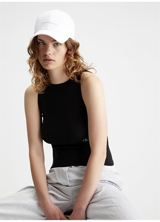Calvin Klein Jeans Beyaz Kadın Şapka K60K6088490LI 1