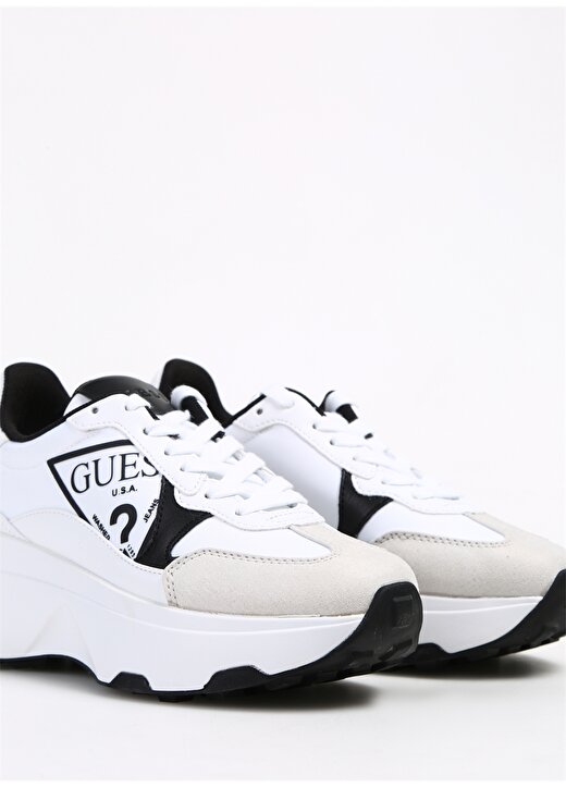 Guess Beyaz - Siyah Kadın Sneaker FLPCB4FAB12WHIBL 3