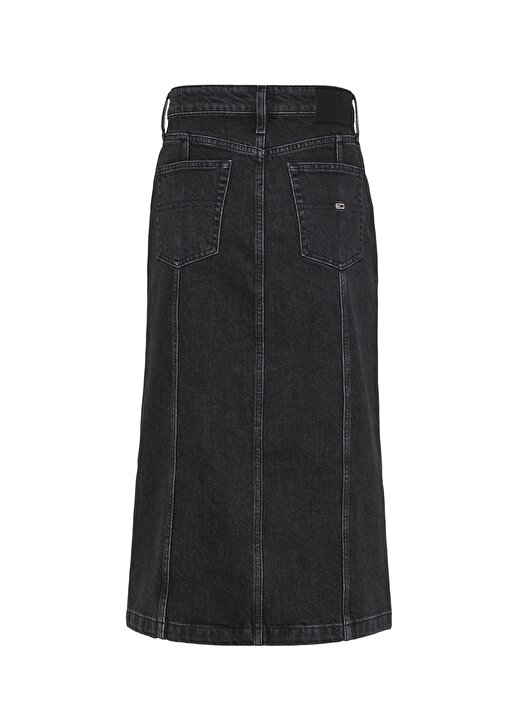 Tommy Jeans CLAIRE HGH MIDI SKIRT Normal Bel Siyah Kadın Düz Uzun Etek AH7185 3