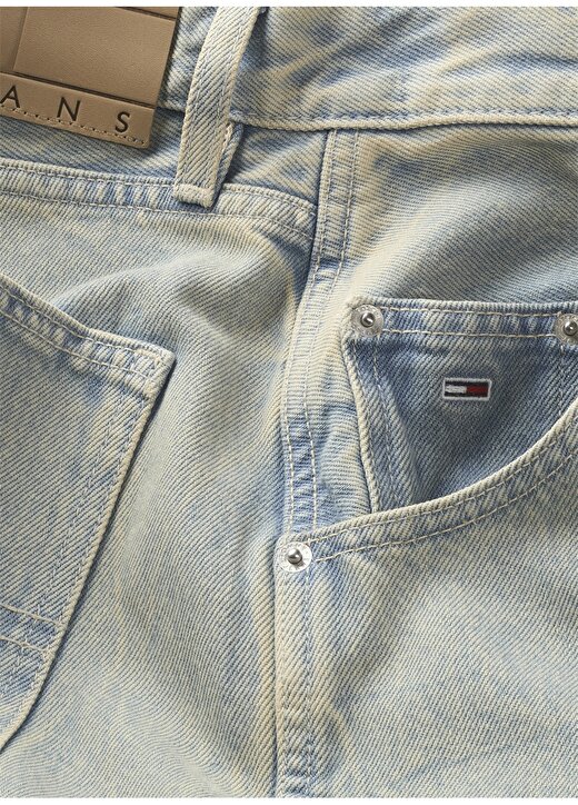 Tommy Jeans DAISY JEAN LW BGY Normal Bel Geniş Paça Normal Açık Mavi Kadın Denim Pantolon AH7001 2