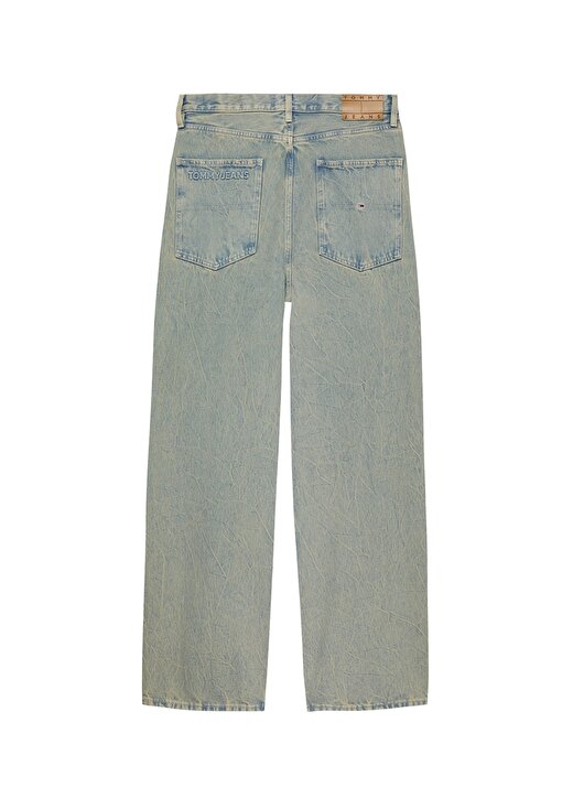 Tommy Jeans DAISY JEAN LW BGY Normal Bel Geniş Paça Normal Açık Mavi Kadın Denim Pantolon AH7001 3