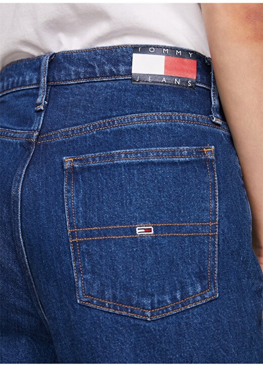 Tommy Jeans IZZIE HGH SL ANK Yüksek Bel Düz Paça Normal İndigo Kadın Denim Pantolon CG4158 3