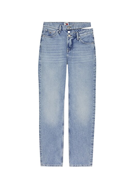 Tommy Jeans JULIE CUT OUT WB UH STR Normal Bel Düz Paça Normal Açık Mavi Kadın Denim Pantolon AH7011 1