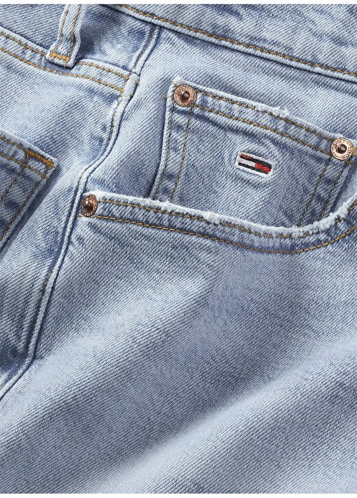 Tommy Jeans Normal Bel Normal Açık Mavi Kadın Şort MOM UH SHORT BH0113 2