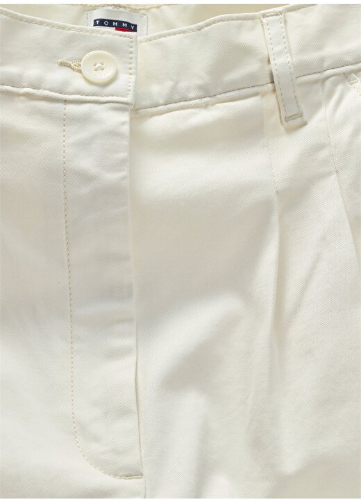 Tommy Jeans Normal Bel Normal Beyaz Kadın Şort TJW CLAIRE HR PLEATED SHORTS 2