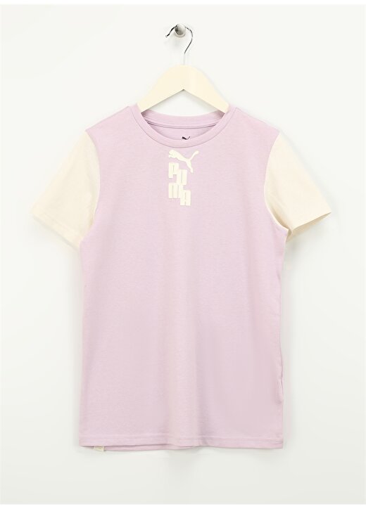 Puma Düz Mor Kız Çocuk T-Shirt 67926960-READY SET BETTER Tee 1