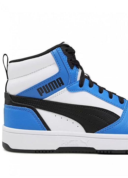 Puma Beyaz - Mavi Erkek Çocuk Yürüyüş Ayakkabısı 39383106-Puma Rebound V6 Mid Jr 3