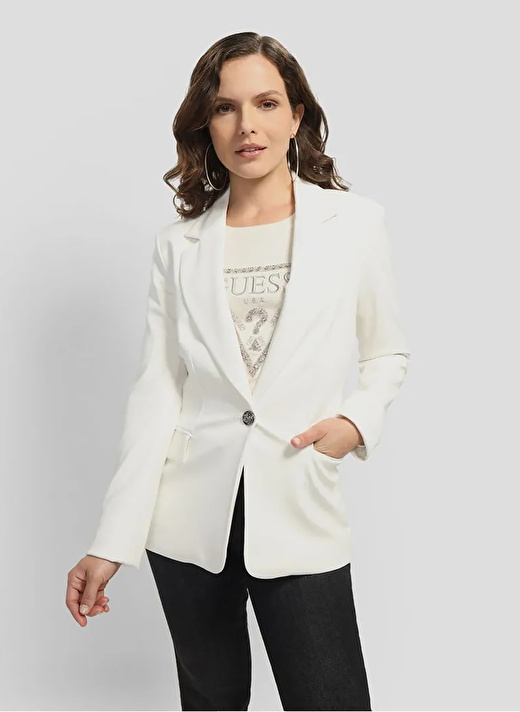 Guess Kırık Beyaz Kadın Blazer W4RN33KBJP2-G012 2