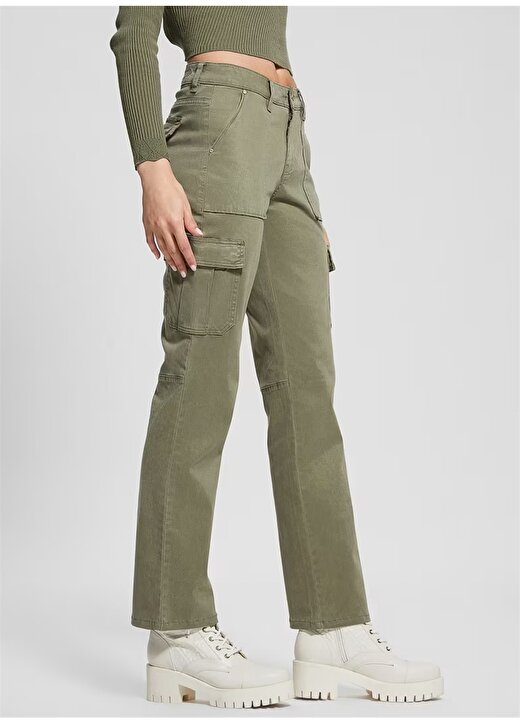 Guess Normal Bel Rahat Yeşil Kadın Pantolon W4RB59W93CL-G831 2