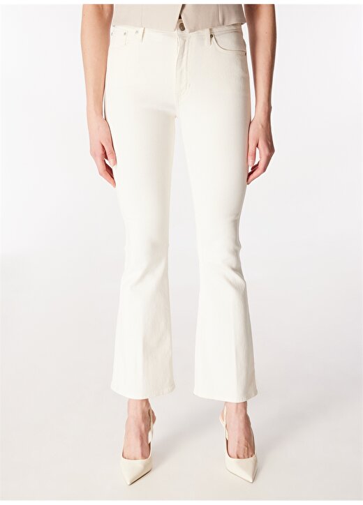 Guess Normal Bel Normal Paça Flare Kırık Beyaz Kadın Denim Pantolon W4RA0LD4QQ0-F1P5 3