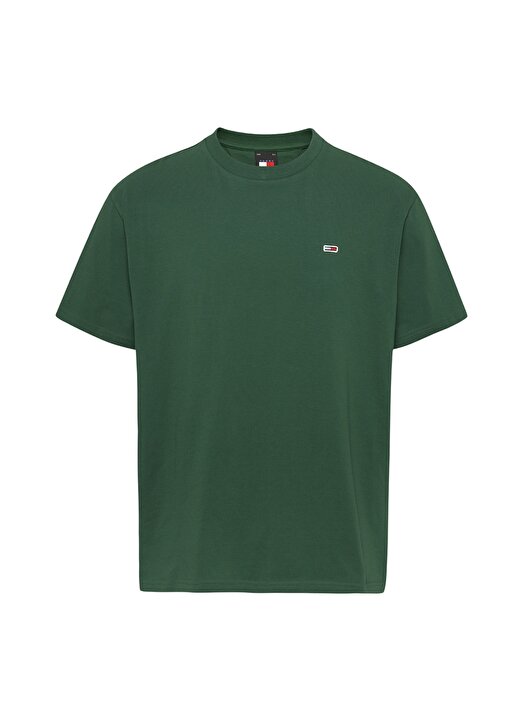 Tommy Jeans Düz Yeşil Erkek T-Shirt DM0DM09598L4L 1