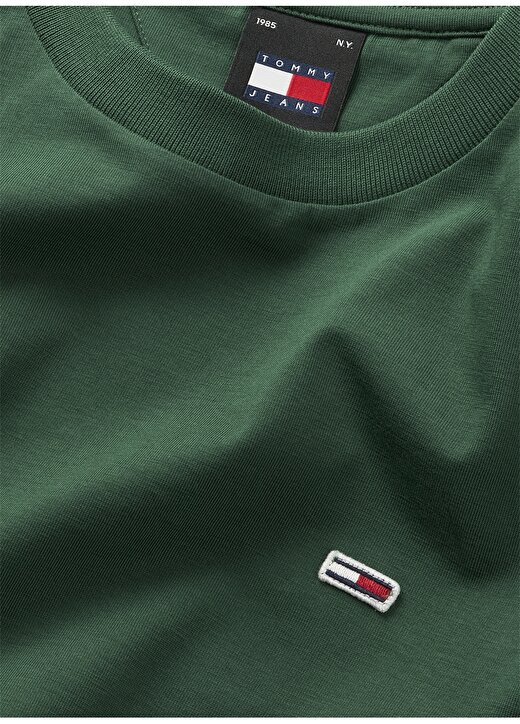 Tommy Jeans Düz Yeşil Erkek T-Shirt DM0DM09598L4L 2