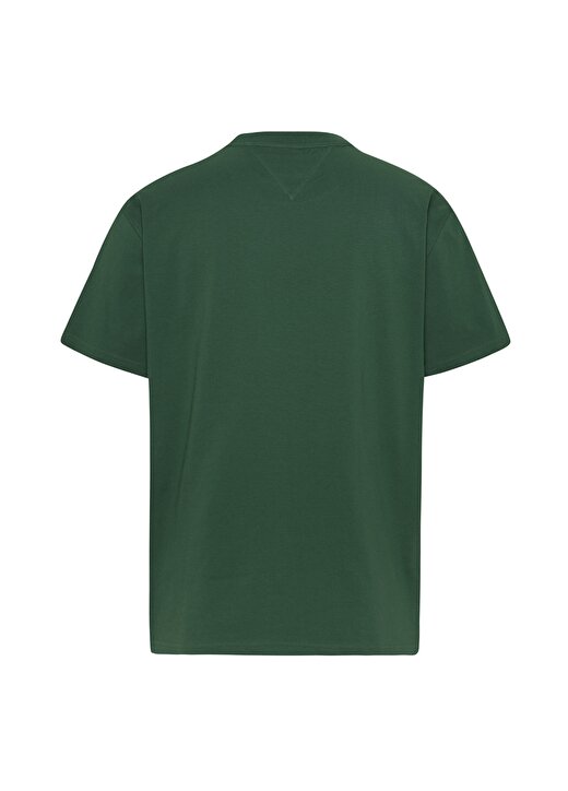 Tommy Jeans Düz Yeşil Erkek T-Shirt DM0DM09598L4L 3