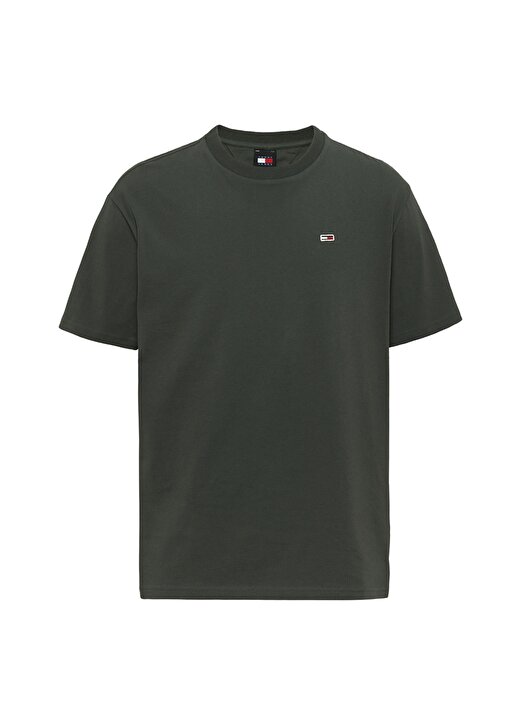 Tommy Jeans Düz Koyu Yeşil Erkek T-Shirt DM0DM09598PUB 1
