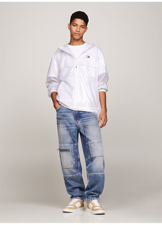 Tommy Jeans Normal Beyaz Erkek Ceket DM0DM17890YBR 1