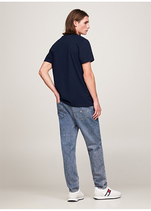 Tommy Jeans Düz Lacivert Erkek T-Shirt DM0DM18263C1G 4