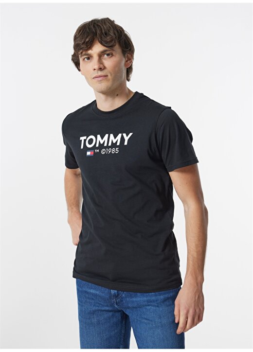 Tommy Jeans Baskılı Siyah Erkek T-Shirt DM0DM18264BDS 2