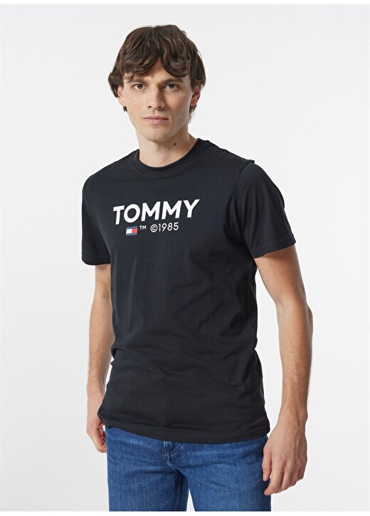 Tommy Jeans Baskılı Siyah Erkek T-Shirt DM0DM18264BDS 3