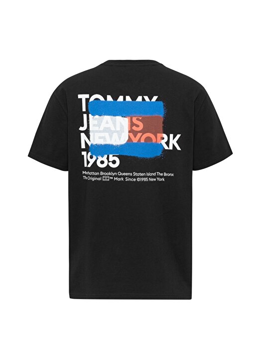 Tommy Jeans Baskılı Siyah Erkek T-Shirt DM0DM18271BDS 3