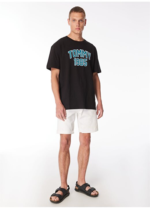 Tommy Jeans Baskılı Siyah Erkek T-Shirt DM0DM18559BDS 2