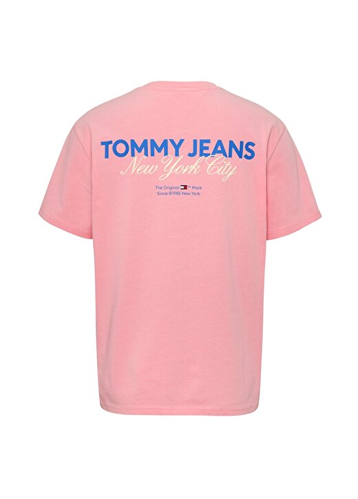 Tommy Jeans Düz Pembe Erkek T-Shirt DM0DM18286THA 3
