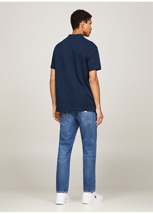 Tommy Jeans Çizgili Lacivert Erkek Polo T-Shirt DM0DM18315C1G 4