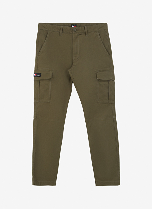 Tommy Jeans Normal Bel Slim Paça Haki Erkek Pantolon DM0DM18940MR1 2