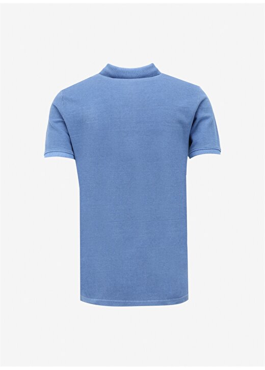 Guess Düz Mavi Erkek Polo T-Shirt M2YP24KC9T1BLN_WASHED SS POLO - ORG 2
