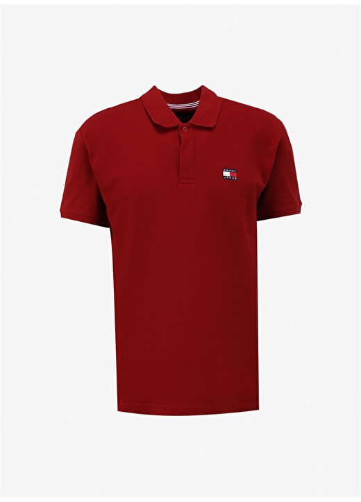 Tommy Jeans Düz Kırmızı Erkek Polo T-Shirt DM0DM18314XMO 1