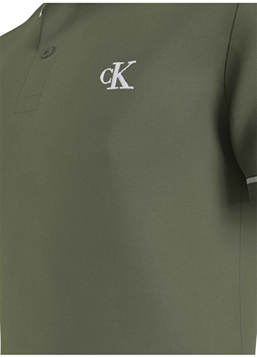 Calvin Klein Jeans Düz Koyu Yeşil Erkek Polo T-Shirt J30J315603LDY 4