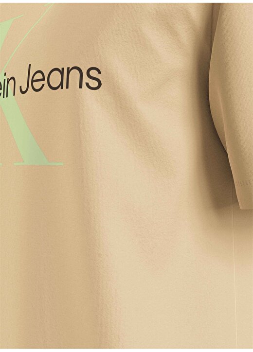 Calvin Klein Jeans Baskılı Bej Erkek T-Shirt J30J320806AAT 3