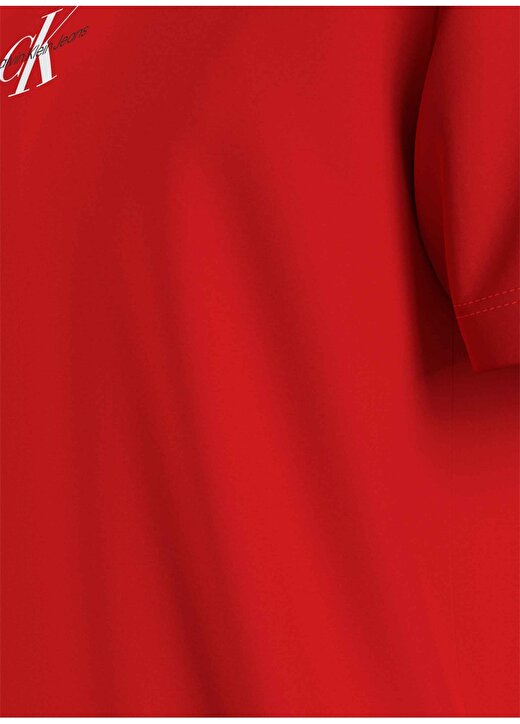 Calvin Klein Jeans Düz Kırmızı Erkek T-Shirt J30J323483XA7 3